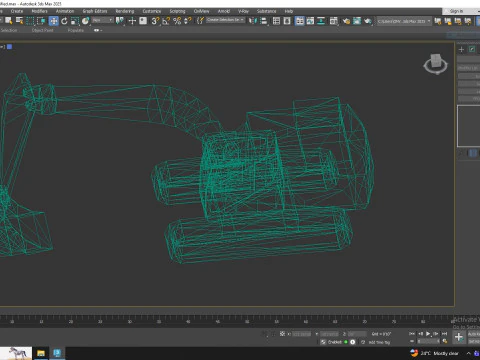 Excavator Construction DX225LC-5 Simplified 3D Model