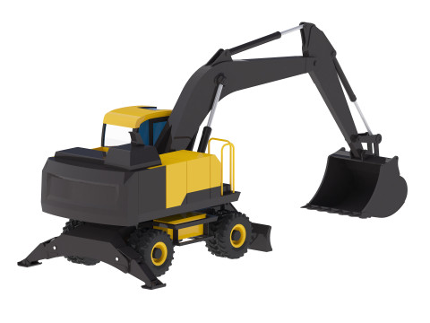 Constru&ccedil;&atilde;o de escavadeira EW180E Modelo 3D