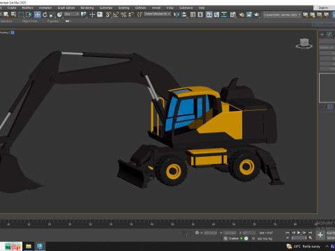 Constru&ccedil;&atilde;o de escavadeira EW180E Modelo 3D