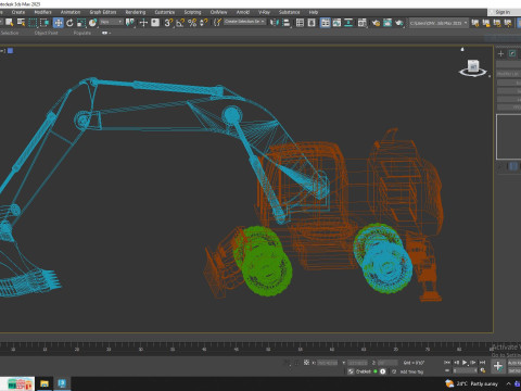 Constru&ccedil;&atilde;o de escavadeira EW180E Modelo 3D
