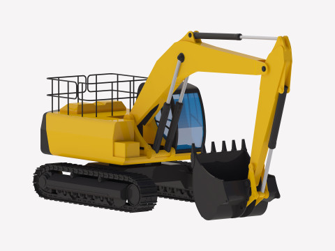 Excavator Construction JS220 3D Model