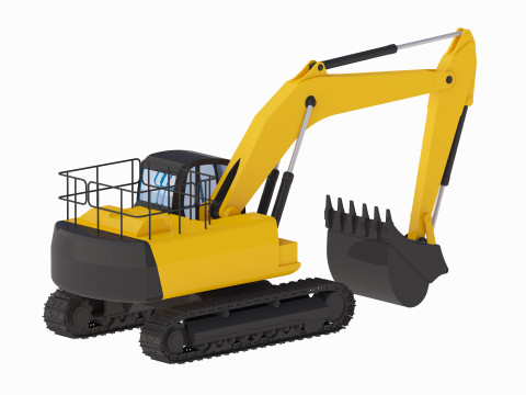 Excavator Construction JS220 3D Model