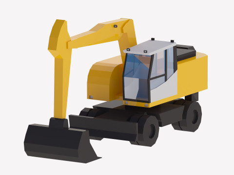 掘削機建設ローダー A920 簡素化 3Dモデル