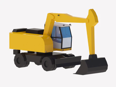Excavator Construction Loader A920 Simplified 3D Model