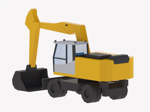 Excavator Construction Loader A920 Simplified 3D Model