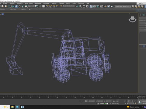 Carregadeira de constru&ccedil;&atilde;o de escavadeira M317 simplificada Modelo 3D