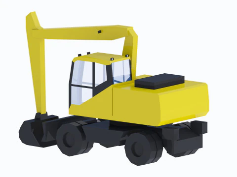 Excavator Construction Loader PW160-7 Simplified 3D Model