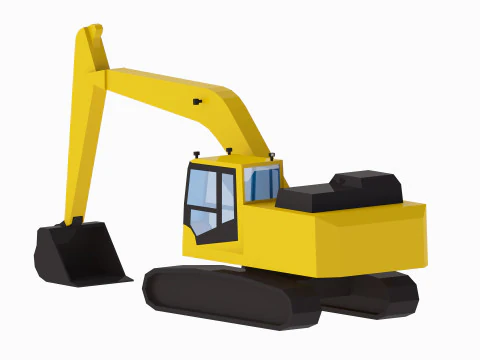 Excavator Construction PC210LC Simplified 3D Model