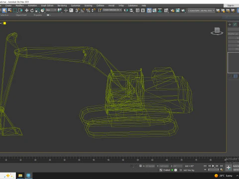 Excavator Construction PC210LC Simplified 3D Model
