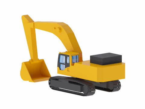 Excavator Construction PC850 Simplified 3D Model