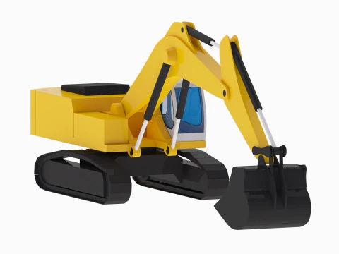 Excavator Construction R954C Simplified 3D Model