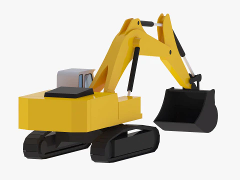 Excavator Construction R954C Simplified 3D Model