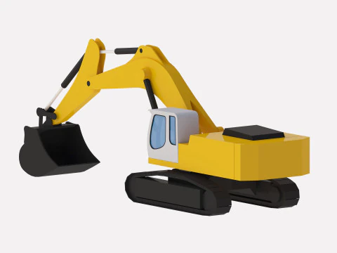 Excavator Construction R954C Simplified 3D Model