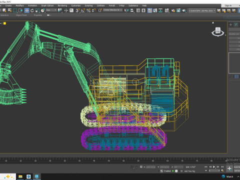 उत्खनन खनन 3600 3D मॉडल