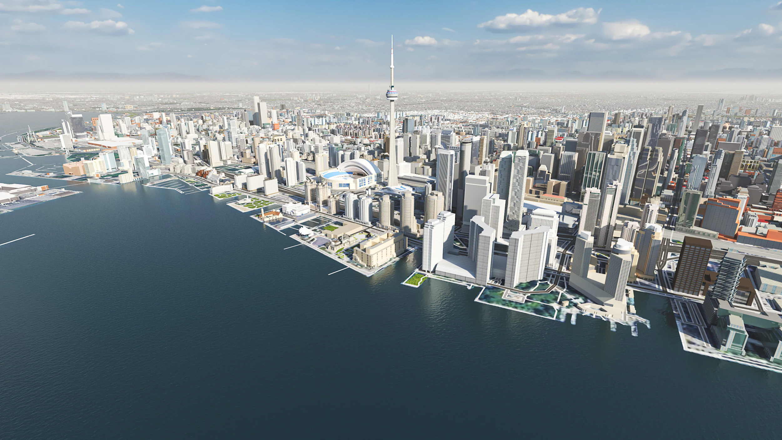 Toronto City Canada 3D Model .c4d .max .obj .3ds .fbx .stl .blend 