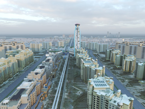 Palm Jumeirah Dubai 3D Model