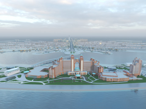 Palm Jumeirah Dubai 3D Model