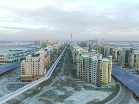 Palm Jumeirah Dubai 3D Model