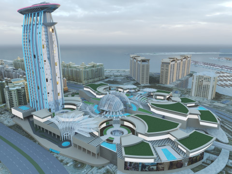 Palm Jumeirah Dubai 3D Model