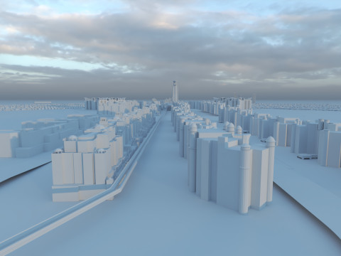 Palm Jumeirah Dubai 3D Model