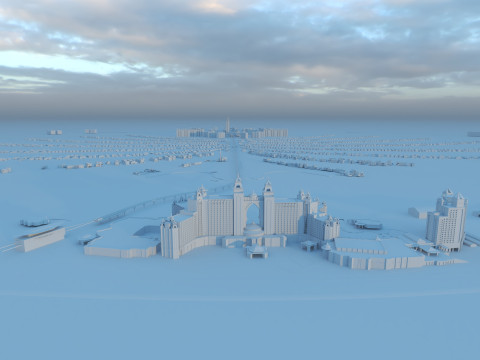 Palm Jumeirah Dubai 3D Model