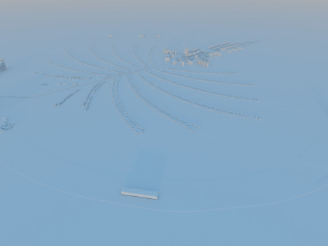 Palm Jumeirah Dubai 3D Model
