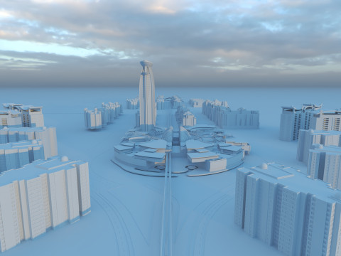 Palm Jumeirah Dubai 3D Model