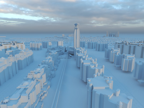 Palm Jumeirah Dubai 3D Model