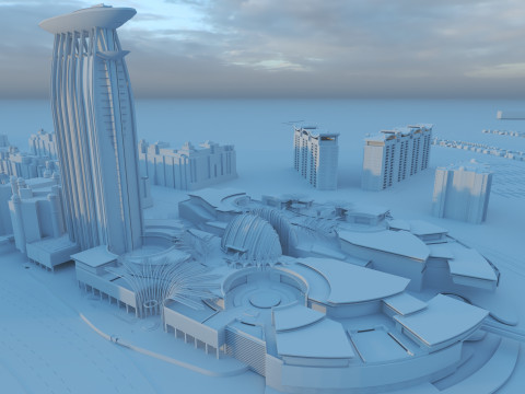 Palm Jumeirah Dubai 3D Model