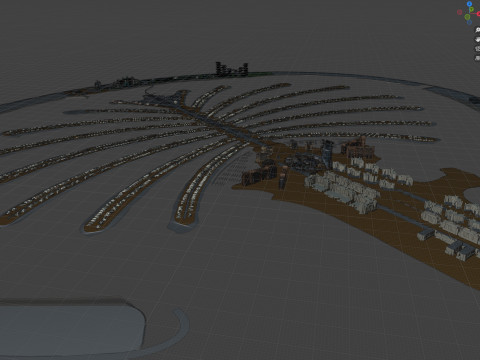 Palm Jumeirah Dubai 3D Model