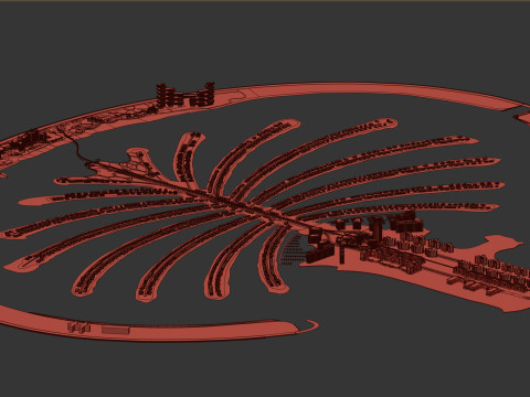 Palm Jumeirah Dubai 3D Model