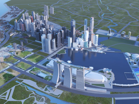 Singapore City Modelo 3D