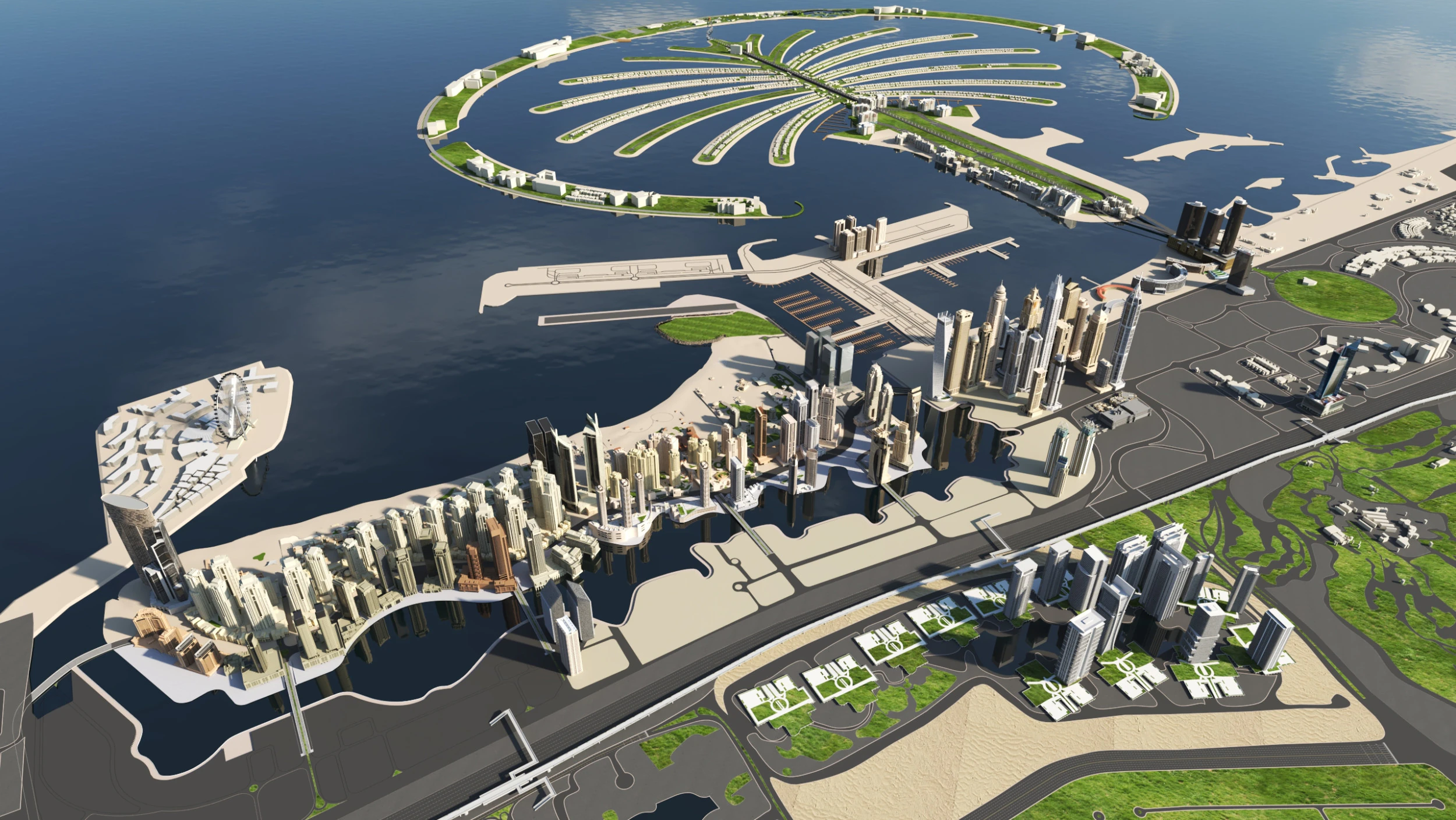 Dubai Buildings 2 3D Model .c4d .max .obj .3ds .fbx .stl .blend 