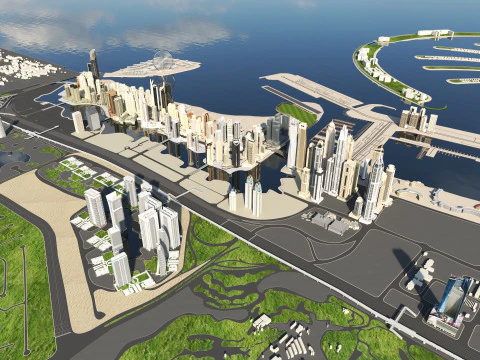 Dubai Buildings 2 3D Model
