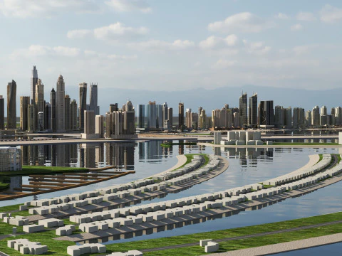 Dubai Buildings 2 3D Model