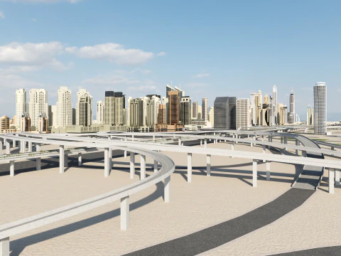 Dubai Buildings 2 3D Model