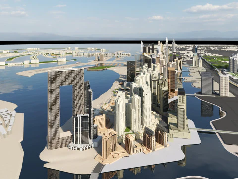 Dubai Buildings 2 3D Model