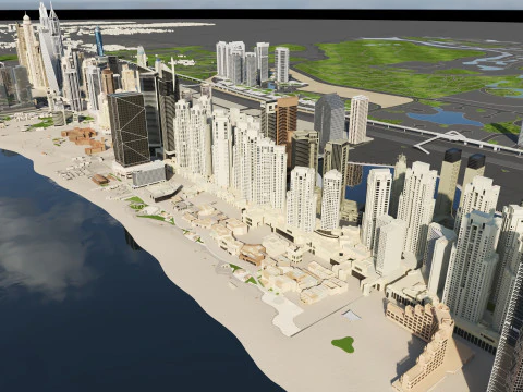 Dubai Buildings 2 3D Model