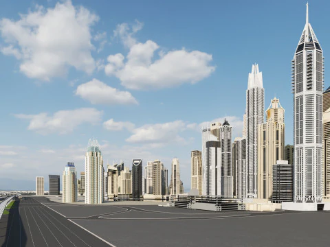Dubai Buildings 2 3D Model