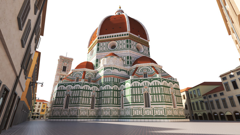 Cathedral Santa Maria del Fiore 3D 모델 .c4d .max .obj .3ds .fbx .stl .blend 
