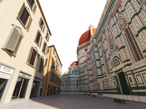 Cathedral Santa Maria del Fiore 3D 모델