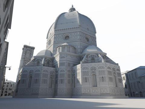 Cathedral Santa Maria del Fiore 3D 모델