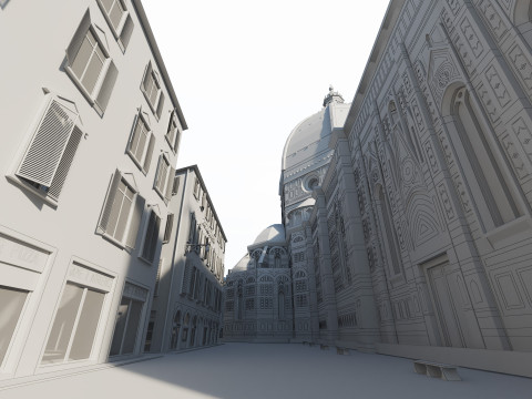 Cathedral Santa Maria del Fiore 3D 모델
