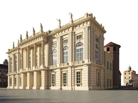 Palacio Madama Tur&iacute;n Modelo 3D