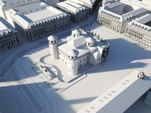 Palazzo Madama Turin 3D Model