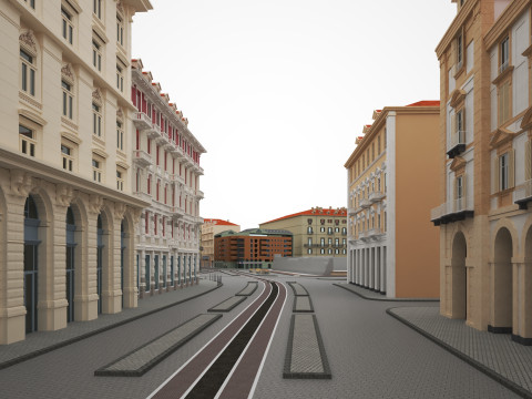 Italy Street Model 3D