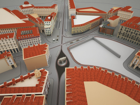 Italy Street Model 3D