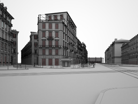 Italy Street Model 3D