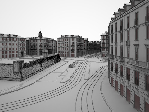 Italy Street Model 3D
