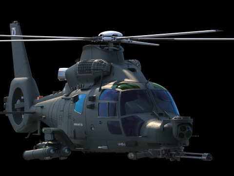 改 LAH1 ミロン ヘリコプター 3Dモデル